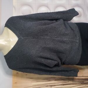 Ellen Tracy Gray Pullover Dolman Sleeve Style Knit Sweater Size S